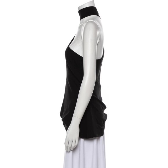 Cinq À Sept Leah Black Asymmetric Top - Picture 2 of 7